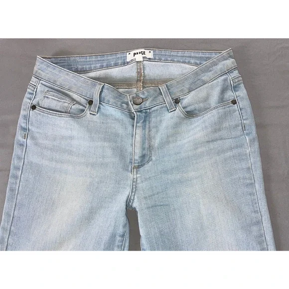 Paige Verdugo Ankle 5-Pocket Stretch Jeans w/ Embroidered Legs. Women's 30, GUC - Picture 2 of 5